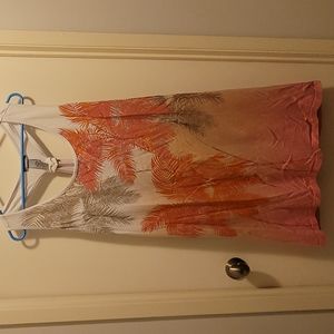 5X (34/36) pink/peach/orange Swimsuit cover up great as pj's or with leggings